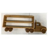 wooden truck shaped wall rack