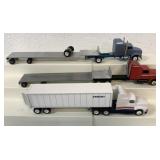 (3) 1/64 custom built tractor trailers