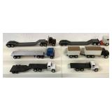 (6) 1/64 custom built tractor trailers + flatbeds