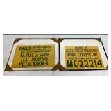 2 framed trucking stickers