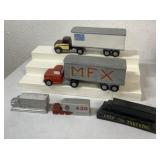 ceramic, chalk, coal & metal tractor trailers