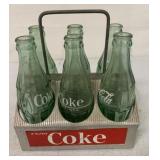 Coca-Cola carrier w/six bottles