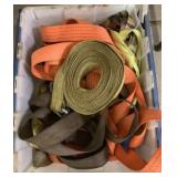 Bin Lot of Tie Down Straps