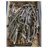 assorted brands metric and SAE wrenches