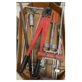 butt hinge template, carpet roller, bolt cutters,