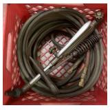 crate w/ cutting torch, hose lines &  slag hammer