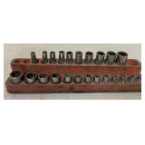 Snap-On 1/4" Drive SAE deep and reg. sockets