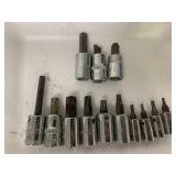 Mac 1/4" and 3/8" drive torx sockets; 3 broken