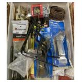 cotter pins, brackets, door strikes, screw hooks
