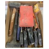 hole saws, chisels, hammers, etc.