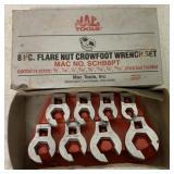 Mac Tools 8 pc. Flare Nut Crowfoot Wrench Set