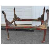 2 Steel Table Frames on Wheels