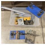 tub of jigs , stops, etc.