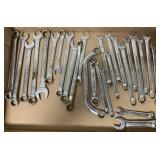 assorted brand metric & SAE wrenches