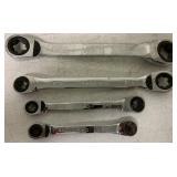 4 Mac Tools Double End Ratcheting Wrenches