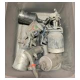 lot of paint spray guns