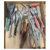 lot of pliers, snips, etc.