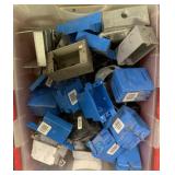 48 qt. tub of metal and plastic outlet boxes