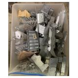 tub of strong ties, truss plates, connectors, etc.