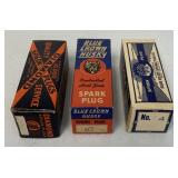 3 Spark Plugs in boxes; Diamond, Blue Blaze and
