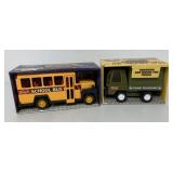 Buddy L School Bus & Troop Transport in boxes