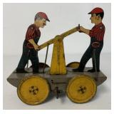 Girard Toy Co. Railroad Hand Car tin wind-up