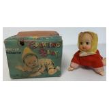 Japanese T.N windup  Crawling Baby w/ box