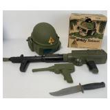 Remco Monkey Gun, Pistol and Helmet w/box