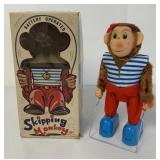 Japanese T.N battery op Skipping Monkey w/box