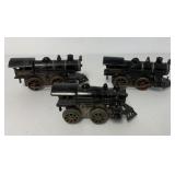 2 Ives No. 17 cast iron wind-up engines plus a
