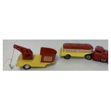 Japanese tin friction cab w/2 trailers