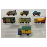 7 Matchbox trucks
