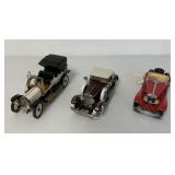 3 Franklin Mint car models