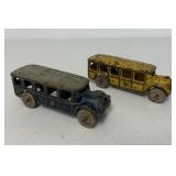 2 cast iron buses