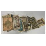 lot of foreign paper currency