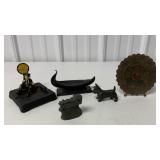 ashtray, 40 year calendar, figurines, etc.