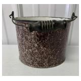 Brown Enamel 5" Pot