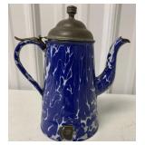 Blue Enamel 8" Tea Pot