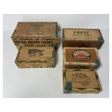 5 cigar boxes