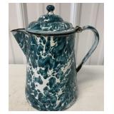 Green Enamel 9" Coffee Pot