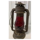 Dietz No. 2 Crescent Lantern w/Red Globe