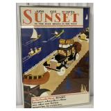 Sunset Magazine June 1933 framed poster