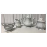 4 Ironstone China Pitcher/Teapot/Gravy Boat other