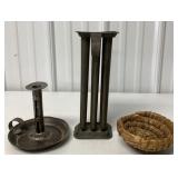 (3) Tin Candle Holder/Candle Mold/Basket