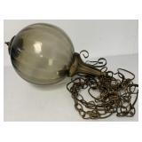 glass swag light