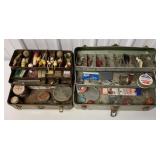 Lot of 2 Fishing Tackle Boxes w/Tackle