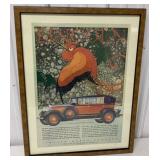 framed Lincoln Convertible Sedan art
