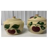 Watt Apple Pottery Bean Pot & Cookie Jar
