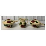 3pc Watt Apple Pottery