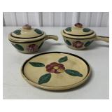 3pc Watt Rio Rose Pottery